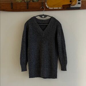 Athleta Dark Gray V-Neck Sweater Size XS